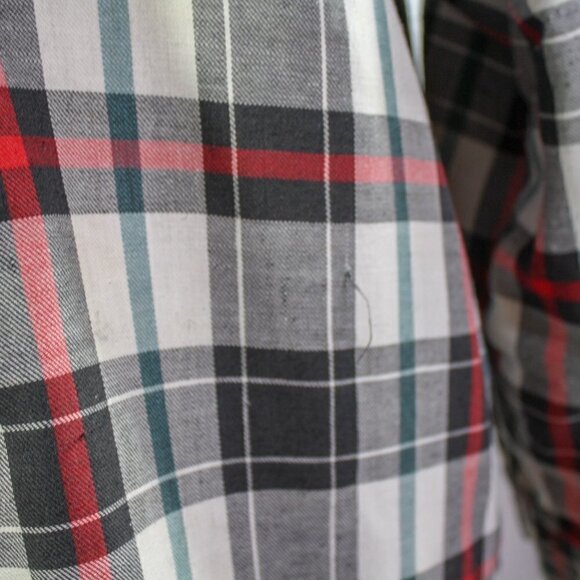 Dickies Quilted Lined Plaid Shirt Plaid Shacket Button Up Size L - Picture 3 of 7